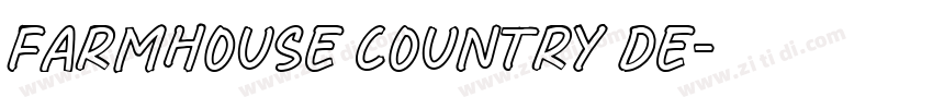 Farmhouse Country De字体转换